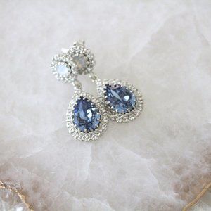 Crystal Wedding earrings  Large Statement earrings Crystal stud earrings Wedding